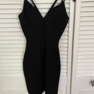 Black bodycon dress
